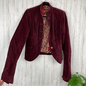 Lucky Brand Vintage maroon suede jacket small